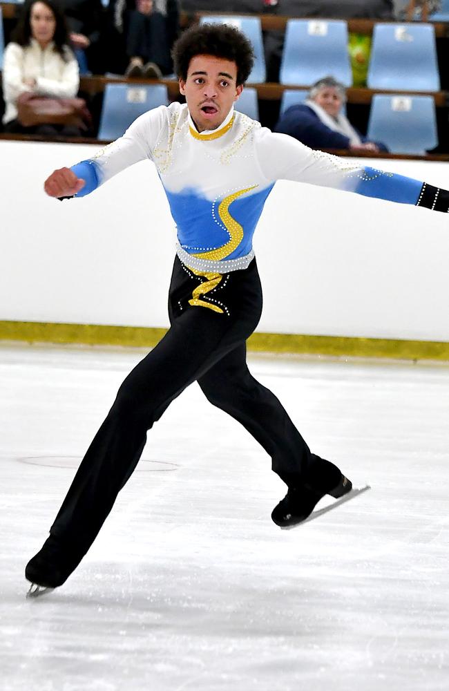 Darian Kaptich from QLD at last year’s Australian Figure Skating Championships. Picture, John Gass