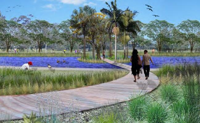 An artist's impression of Lismore's proposed "destination" park.