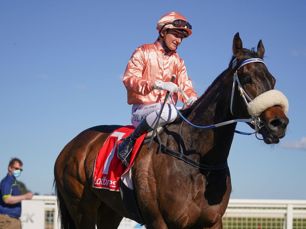 Invincible Caviar ridden by Jamie Kah. Picture: Scott Barbour/Racing Photos via Getty Images