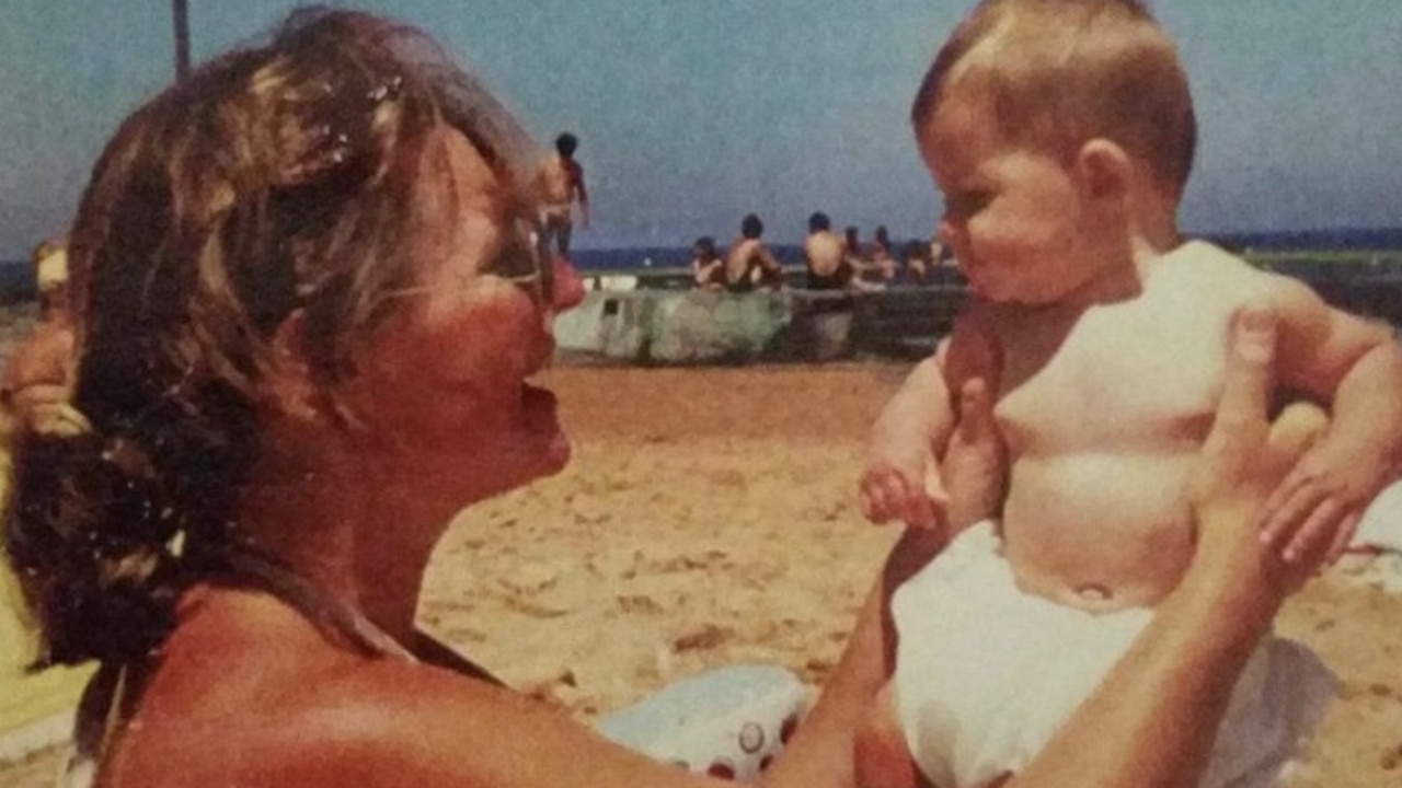 Lyn Dawson with baby Sherryn at the beach before she disappeared without a trace in 1982. Picture from Sherryn's Facebook.
