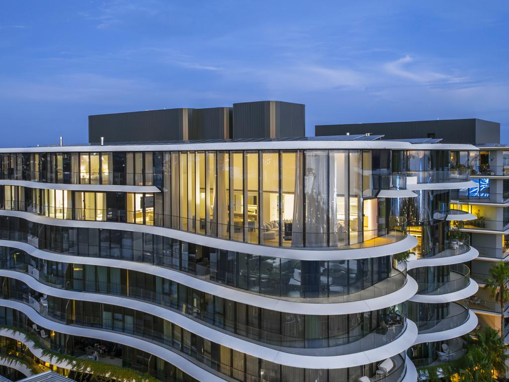 The penthouse in the luxury St Moritz building is for sale.