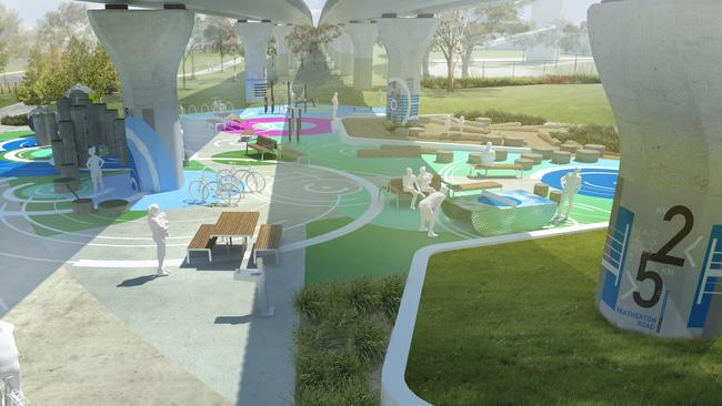 “Heatherton Road Community Space” will have a sports area. Picture: Supplied