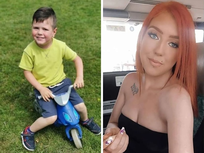 A woman has been arrested in connection to the probe into missing Kyran Durnin, pictured here left alongside his mother, Dayla.