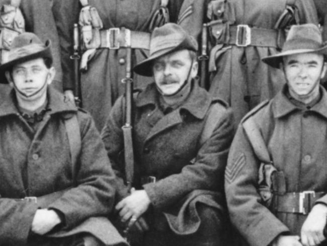 Corporal Allen Jarrett (far left). Picture: Australian War Memorial