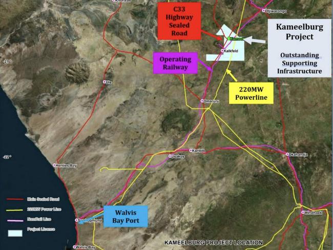 Location of the Kameelburg project. Pic: Aldoro Resources