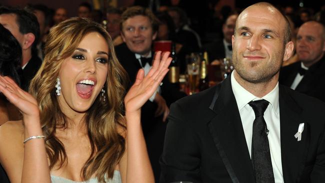 Chris and Rebecca Judd after Chris won the Brownlow in 2010.