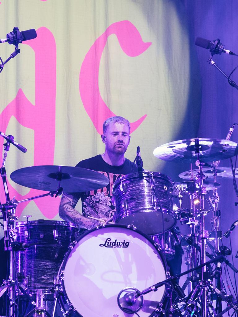 Tom Coll on the drums. Picture: Mikki Gomez