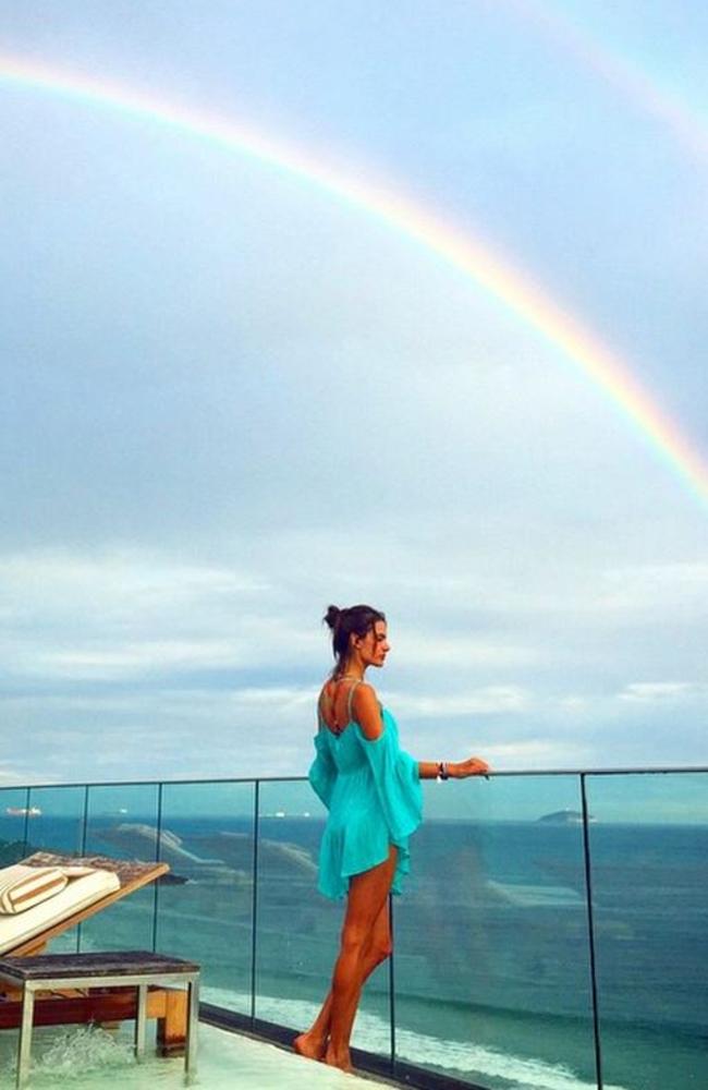 One of a kind ... supermodel Alessandra Ambrosio laps up the beautiful Rio de Janeiro. Picture: Instagram