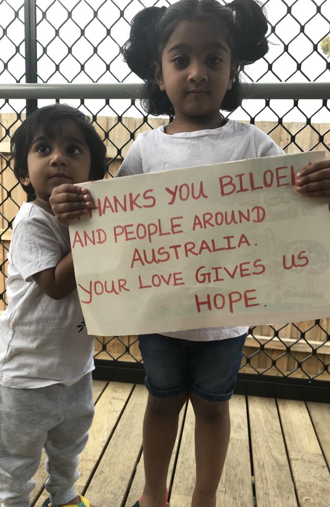 Queensland-born Tharunicaa and Kopika. 