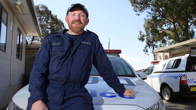 Luke Warburton was shot in the calf during a struggle in the wards of Nepean Hospital. Picture: Simon Bullard