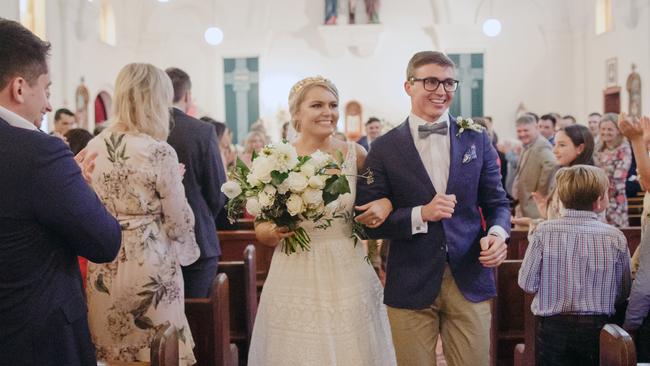 Amelia Small and Jackson Law tie the knot, pic: Shane Shepherd