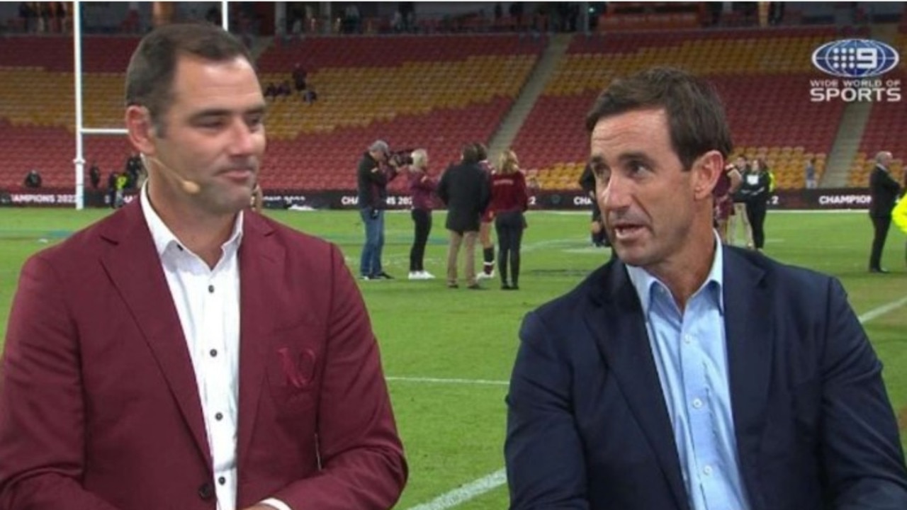 Cam Smith didn’t know what to say. Photo: Channel 9