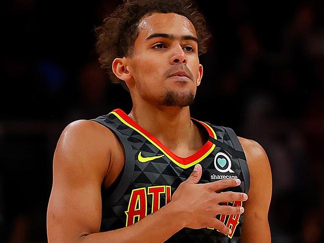 Trae Young was knocked out in the first round.