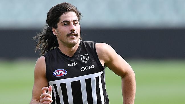 Port Adelaide draftee Lachie Jones impressed on debut. Picture: Mark Brake/Getty Images