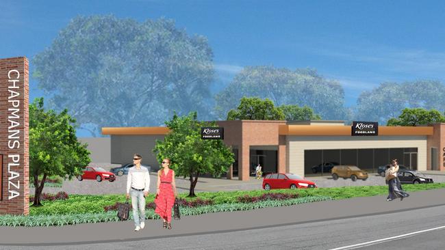 Artist impression of the Foodland Kloses Supermarket at Nairne, part of the Chapmans Plaza. Supplied.