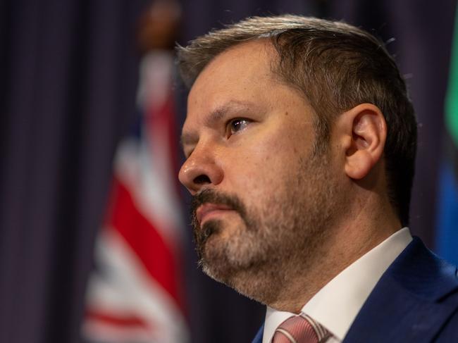 CANBERRA, AUSTRALIA - NewsWire Photos MARCH 29, 2023: Prime Minister, Anthony Albanese with the Minister for Industry and Science, Ed Husic spoke to the media during a press conference in Parliament House in Canberra.Picture: NCA NewsWire / Gary Ramage