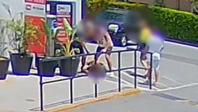 A still from CCTV footage showing an alleged assault outside the Palm Beach Hotel