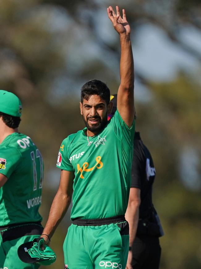 Haris Rauf of the Melbourne Stars. Picture: AAP IMAGE/SCOTT BARBOUR