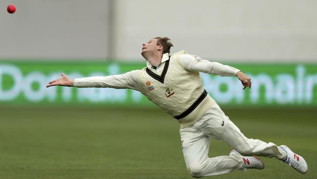 Steve Smith was fare from his best. Picture: AP/James Elsby