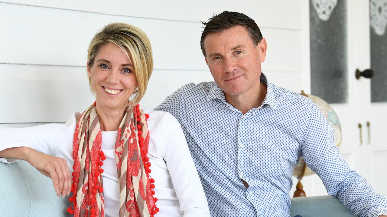 Liberal MP Andrew Laming and his wife Olesja. Picture: NCA NewsWire / Dan Peled