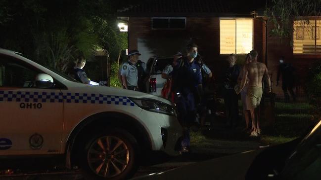 Police and paramedics at the home on Hunter St. Picture: TNV