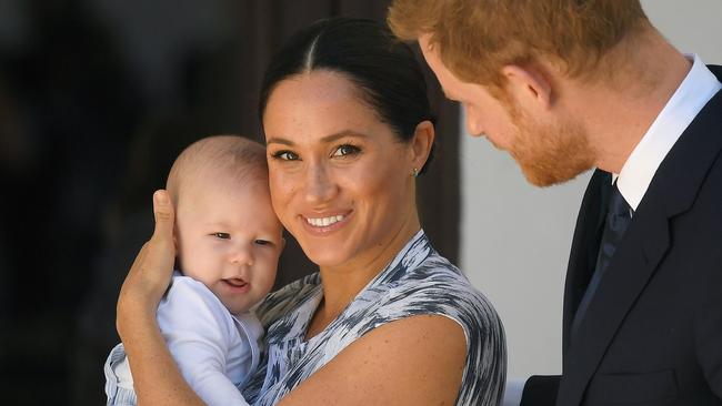 Meghan and Harry with baby Archie in South Africa in September 2019. Picture: Toby Melville – Pool/Getty Images