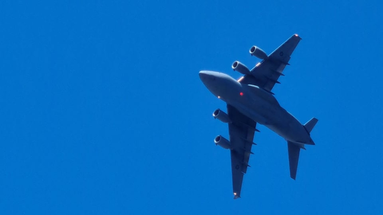 Jets practice for the Riverfire flyover. Pic: Toni Benson-Rogan