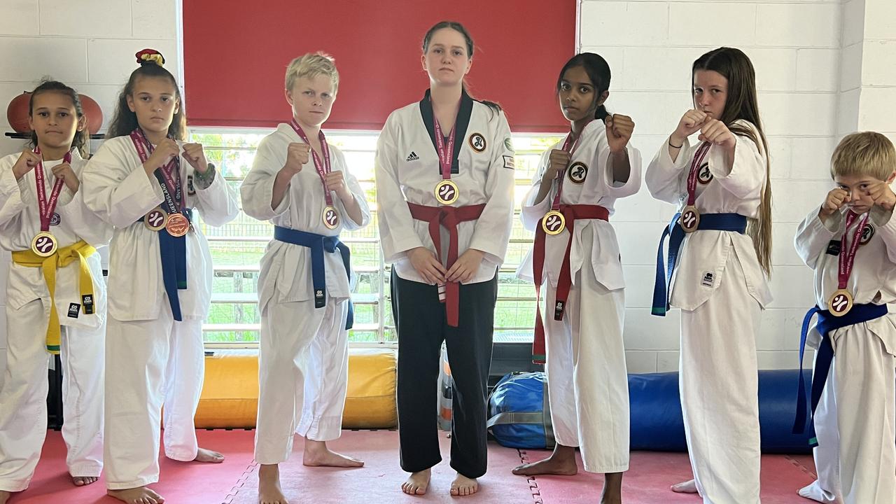 The winners included red belt Olivia Ward for the 15-17 year category, red belt Thenuri Weerasinghe for 12-14 years, blue belt Dayzi Jones for 12-14 years, blue belt Eli Reed for 12-14 years, blue belt Bodhi Harris for 8-9 years and yellow belt Kai Little for 8-9 years.