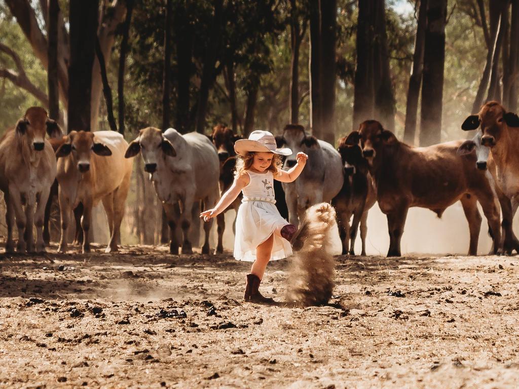 Francesca Hick, 2, of Antrim Station south of Hughenden. Picture: Lindy Hick Photography