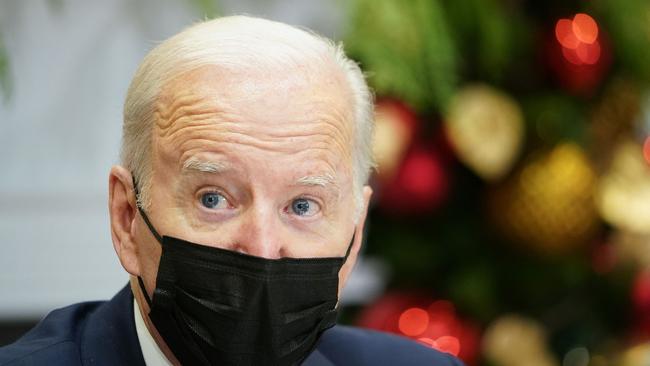 The shell constructed around Biden to prevent him from catching covid during the pandemic was never fully taken down, and his advanced age hardened it. Picture: AFP