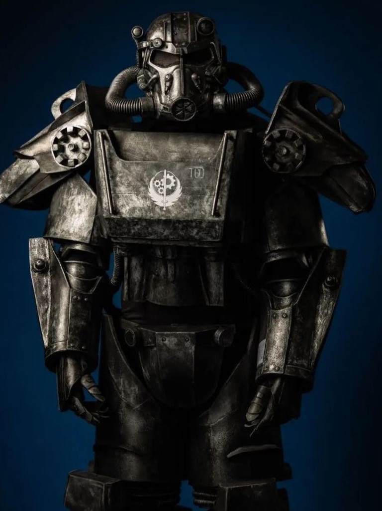 Drew Austenberg specialises in power armour cosplays. Picture: Jarod Burns