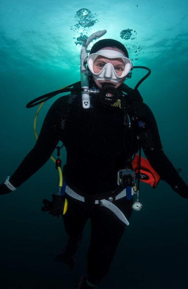 Jules Casey is a seasoned diver who's out in the water virtually every day. Picture: Jules Casey