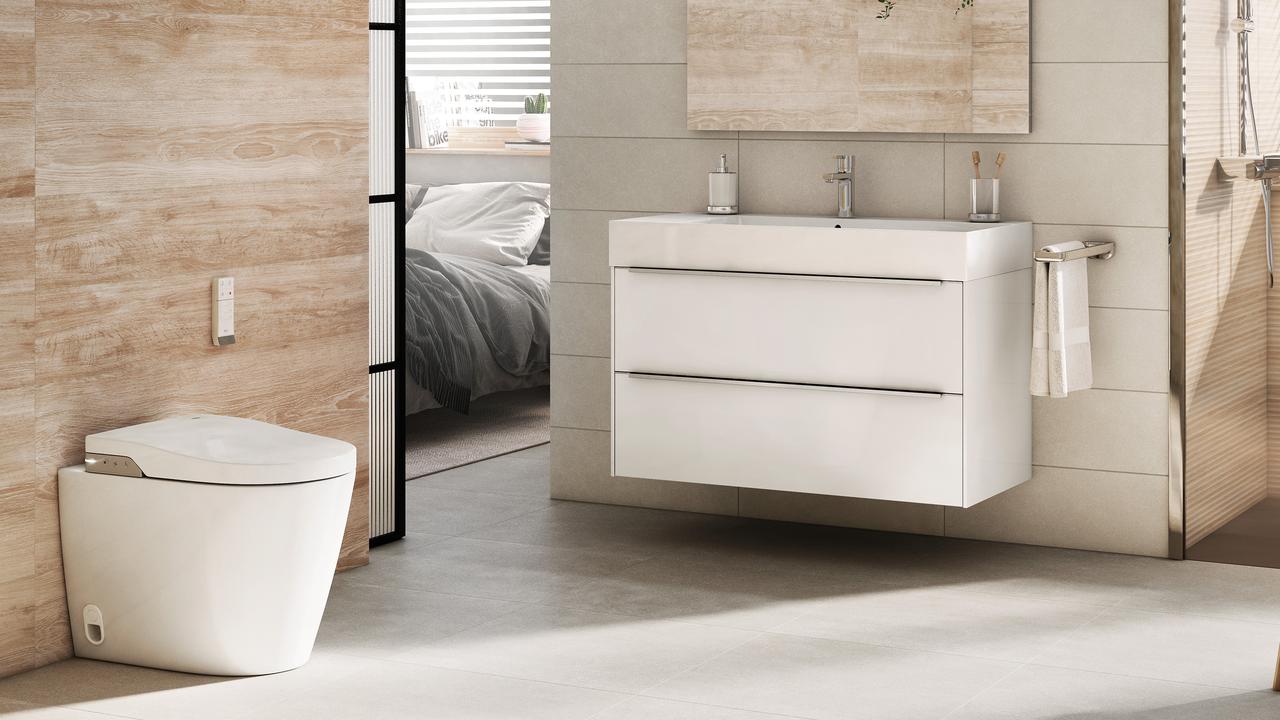 Roca In-Wash Inspira In-Tank back to wall toilet suite is priced at 5,968.00 including GST. Supplied: Reece Bathrooms