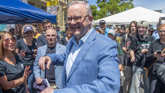 Anthony Albanese at Sydney’s Norton St Festa on Sunday. Picture: NewsWire / Simon Bullard