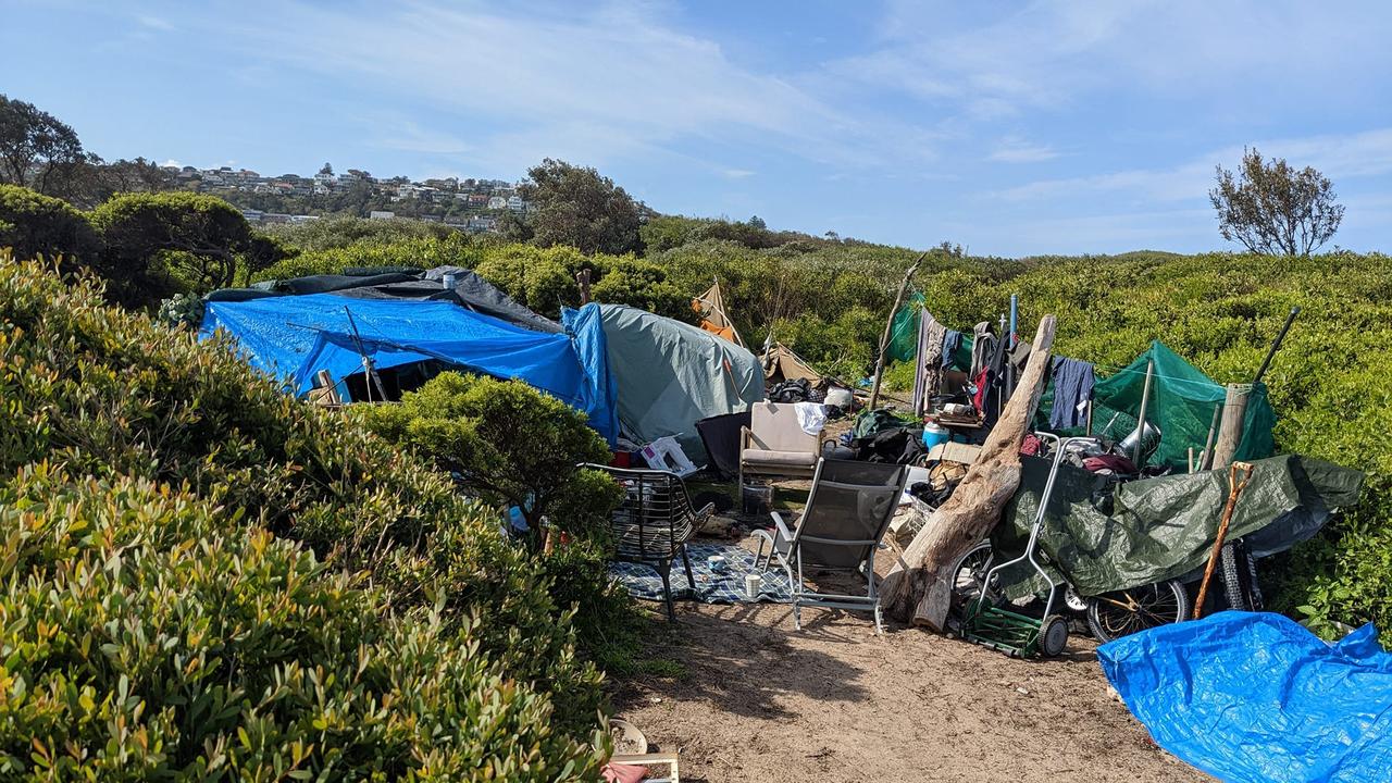 A makeshift homeless camp, dubbed a ‘tent city’, reportedly appeared in the area about two years ago. Picture: Facebook