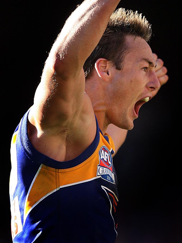 Adam Hunter was one of the Eagles standout performers in the 2006 AFL grand final.