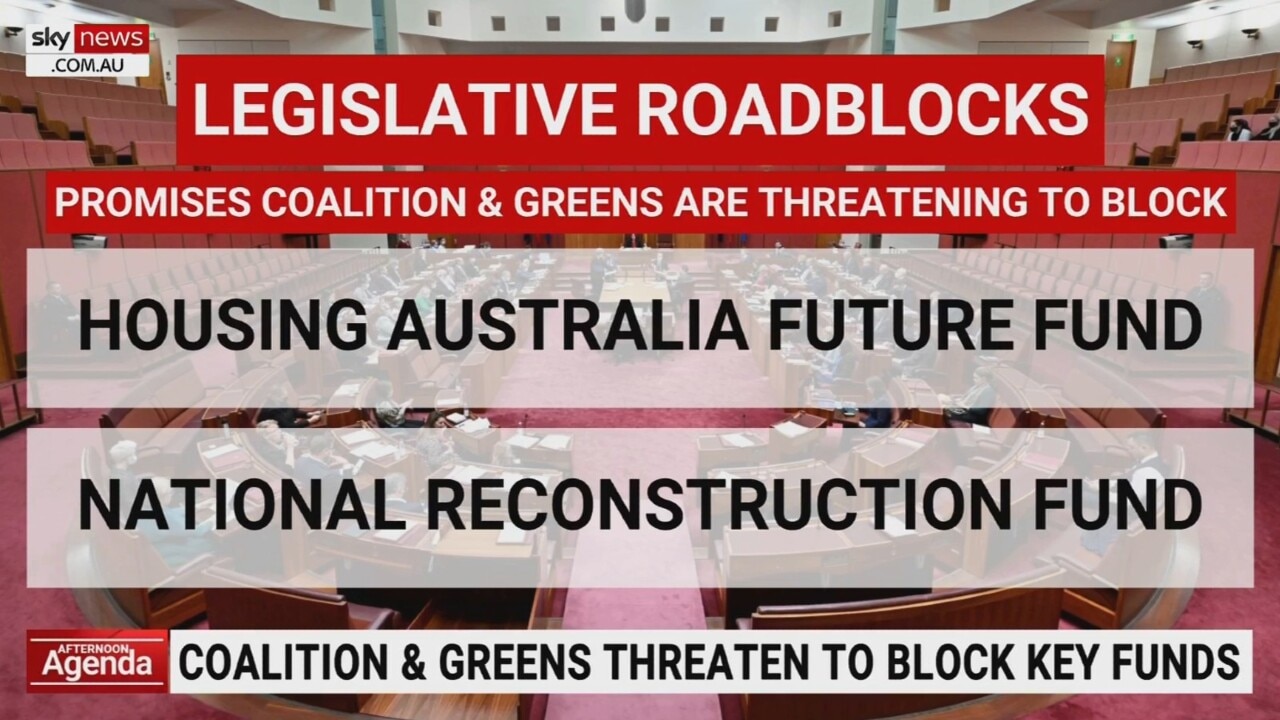 Coalition and Greens threatening to block two govt bills