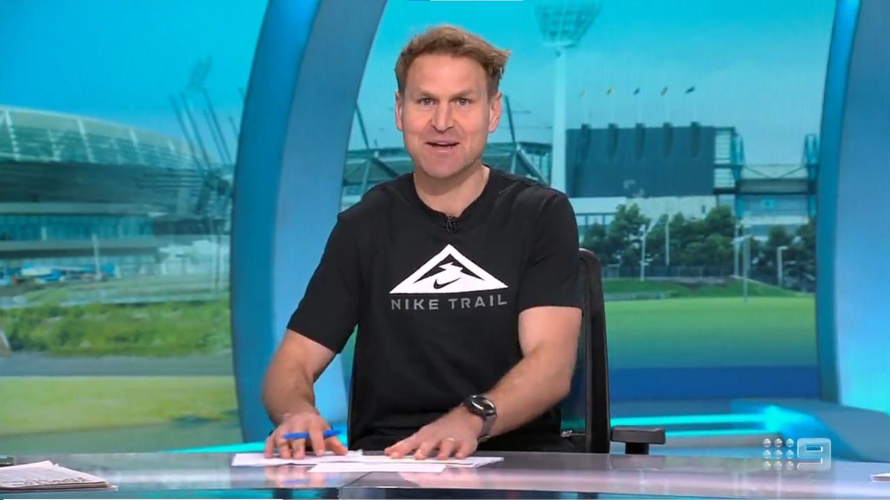 Kane Cornes blamed Qantas for missing the first half of the Footy Show.