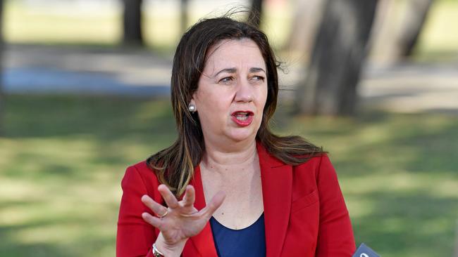 Premier Annastacia Palaszczuk has already denied reports her government is eyeing a reopening target higher than the 80 per cent full vaccination figure agreed to by the national cabinet. Picture: NCA NewsWire / John Gass