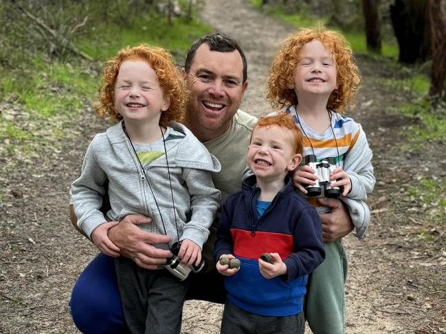 Graham Whitfield with his kids nsw real estate