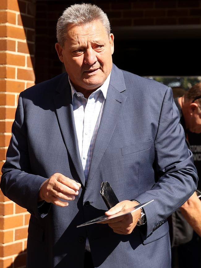 Former rugby leage player Steve Roach attends the service. Picture: Mark Kolbe/Getty Images