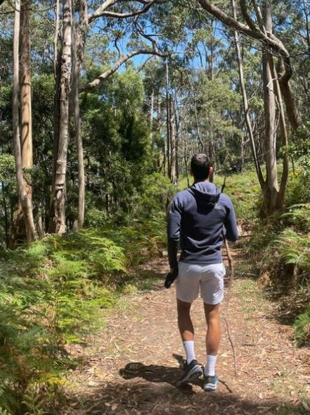 Novak Djokovic goes for a hike in Adelaide. Picture: Instagram.