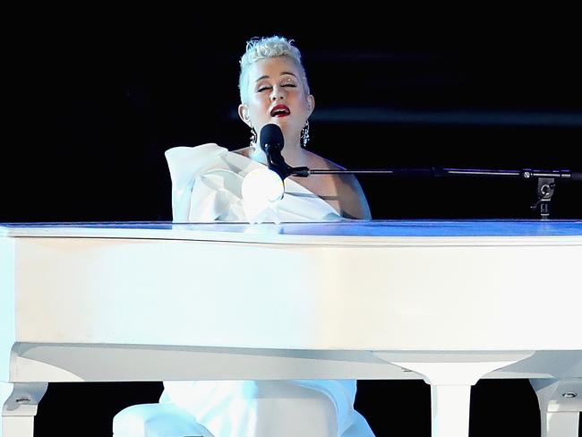 GOLD COAST, AUSTRALIA - APRIL 04:  Katie Noonan performs during the Opening Ceremony for the Gold Coast 2018 Commonwealth Games at Carrara Stadium on April 4, 2018 on the Gold Coast, Australia.  (Photo by Mark Kolbe/Getty Images)