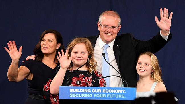 Miracle family... The Morrisons on election night.