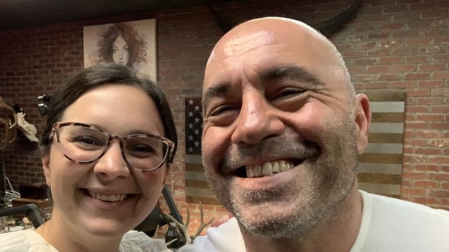 Bari Weiss and Joe Rogan. Picture: Twitter