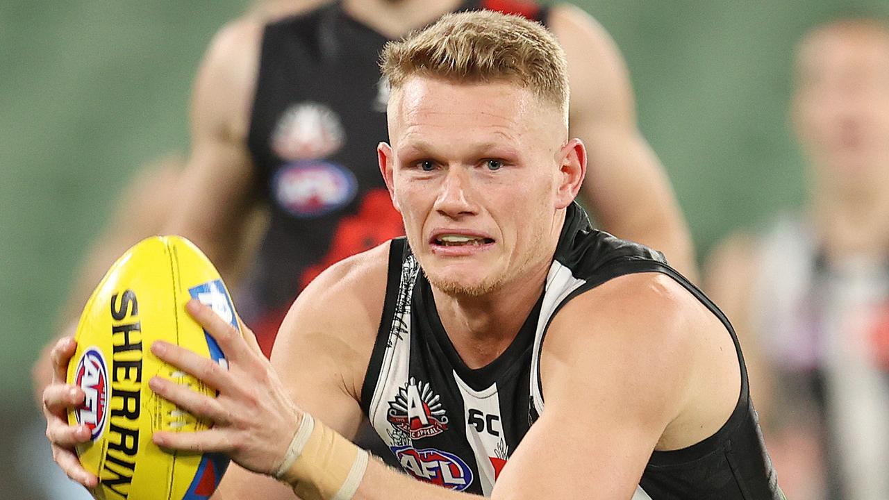 Adam Treloar’s future appears to be elsewhere (Pic: Michael Klein).
