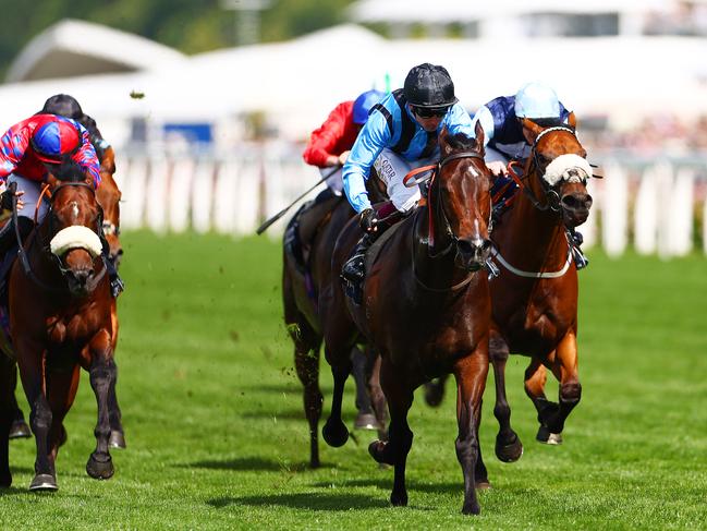 Asfoora, ridden by Oisin Murphy, wins the King Charles III Stakes at Royal Ascot. Picture: Bryn Lennon/Getty Images