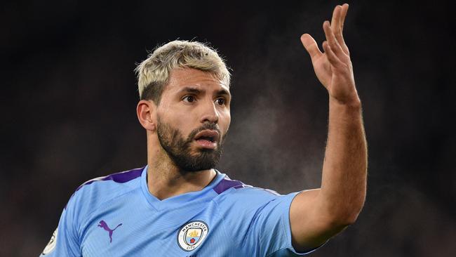 Manchester City striker Sergio Aguero. Picture: AFP