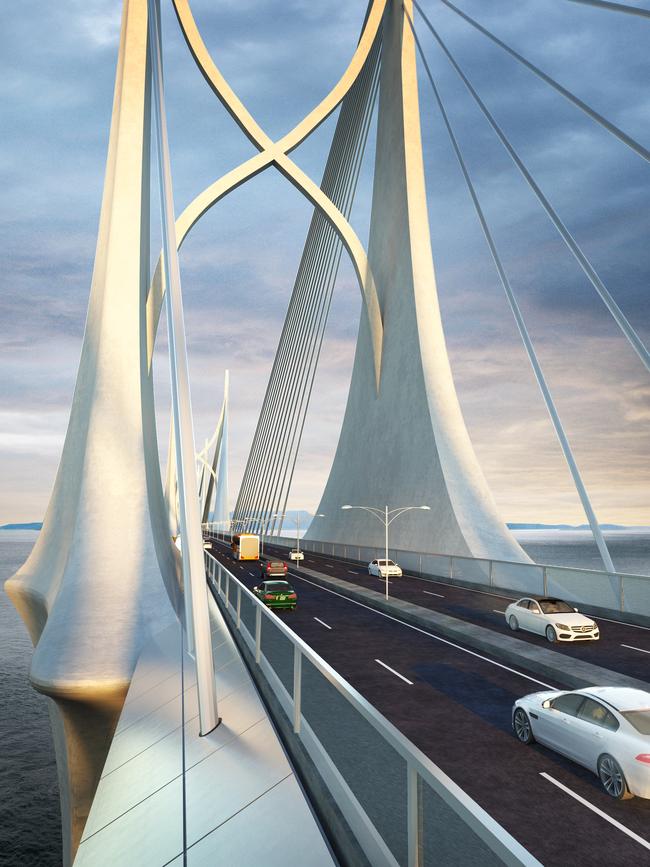 Proposed Kangaroo Island Bridge . Picture: Universal Bridging Consortium