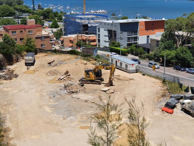 The site is being cleared and footings pulled in preparation for construction.